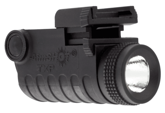 The AimShot TXP is a rechargeable LED pistol light with lightweight carbon fiber reinforced nylon contruction.